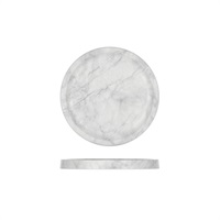 Click for a bigger picture.White Marble Agra Melamine Round Tray 23cm