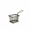 Black Serving Fry Basket Rectangular 10 x 8 x 7.5cm