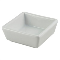 Click for a bigger picture.Genware Porcelain Square Dish 8.5 x 3.5cm/ 3.25 x 1.4"