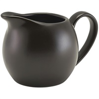 Click for a bigger picture.Genware Porcelain Matt Black Jug 14cl/ 5oz