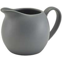 Click for a bigger picture.Genware Porcelain Matt Grey Jug 14cl/ 5oz