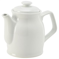 Click for a bigger picture.Genware Porcelain Teapot 85cl/ 30oz