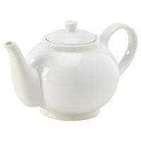 Click for a bigger picture.Genware Porcelain Teapot 31cl/ 11oz