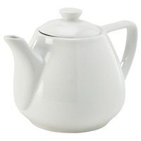 Click for a bigger picture.Genware Porcelain Contemporary Teapot 45cl/ 16oz