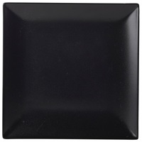 Click for a bigger picture.Luna Stoneware Black Square Plate 21cm/ 8.25"