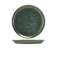 Click for a bigger picture.Terra Porcelain Aqua Green Coupe Plate 24cm