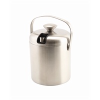 Click for a bigger picture.Genware Insulated St/St Ice Bucket & Tong 1.2L