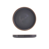 Click for a bigger picture.GenWare Kava Dark Grey Stoneware Presentation Plate 18cm