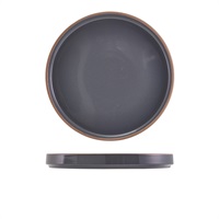 Click for a bigger picture.GenWare Kava Dark Grey Stoneware Presentation Plate 25cm