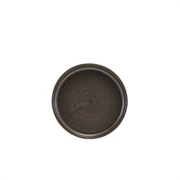 Click for a bigger picture.Terra Porcelain Black Low Presentation Plate 14cm