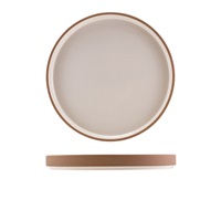 Click for a bigger picture.GenWare Kava White Stoneware Raw Wall Presentation Plate 25cm