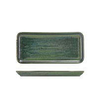 Click for a bigger picture.Terra Porcelain Aqua Green Narrow Rectangular Platter 27 x 12.5cm