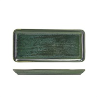 Click for a bigger picture.Terra Porcelain Aqua Green Narrow Rectangular Platter 31 x 14cm