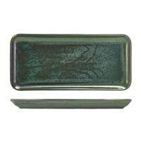 Click for a bigger picture.Terra Porcelain Aqua Green Narrow Rectangular Platter 36 x 16.5cm