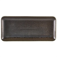 Click for a bigger picture.Terra Porcelain Black Narrow Rectangular Platter 31 x 14cm