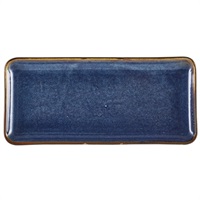 Click for a bigger picture.Terra Porcelain Aqua Blue Narrow Rectangular Platter 31 x 14cm