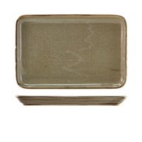 Click for a bigger picture.Terra Porcelain Grey Rectangular Platter 30 x 20cm