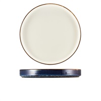 Click for a bigger picture.Terra Porcelain Aqua Blue Two Tone Presentation Plate 26cm