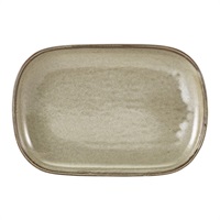 Click for a bigger picture.Terra Porcelain Grey Rectangular Plate 24 x 16.5cm