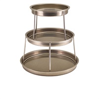 Click for a bigger picture.GenWare Three Tier Vintage Steel Seafood Stand