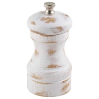 Click for a bigger picture.White Wash Salt/ Pepper Grinder 10cm