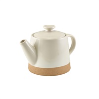 Click for a bigger picture.GenWare Kava White Stoneware Teapot 48cl/ 16.8oz