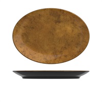 Click for a bigger picture.Copper/ Black Utah Melamine Platter 34.5 x 25cm