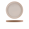 GenWare Kava White Stoneware Raw Wall Presentation Plate 25cm